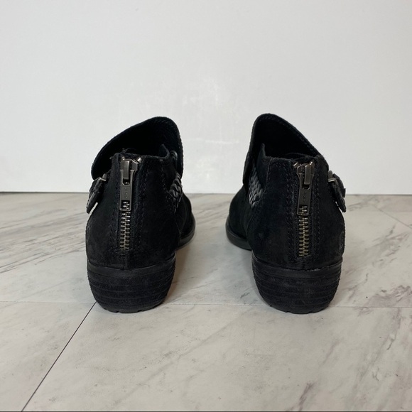 Born Sylvia Distressed Leather Black Bootie 7M - Picture 3 of 14